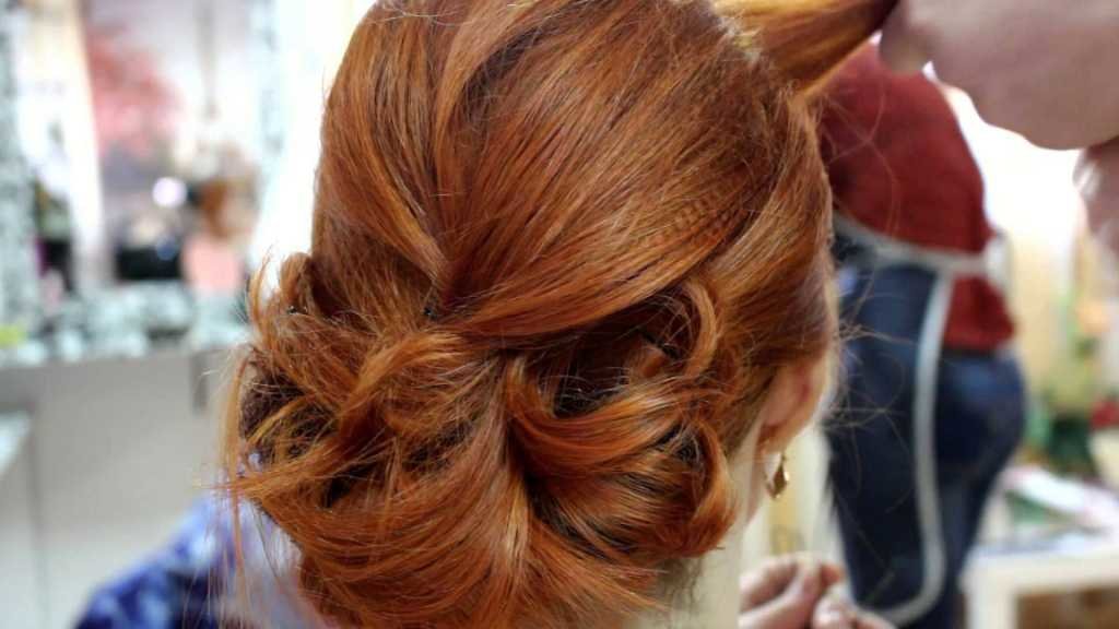 Прическа на короткие рыжие волосы на свадьбу