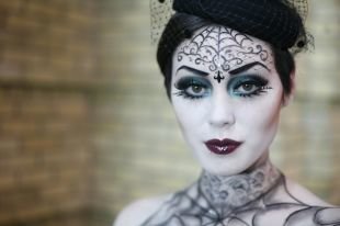 Макияж ведьмы на хэллоуин, макияж на хэллоуин "женщина-паук"